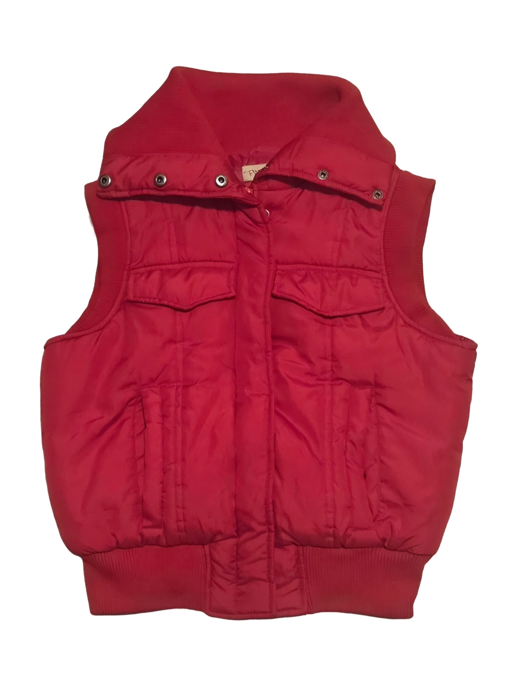 Vintage Paris Blues Red Puffer Vest